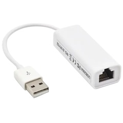 Адаптер USB to Lan на дроті, 10см, Белый