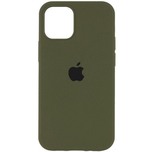 Чехол Silicone Case Full Protective (AA) для Apple iPhone 16 Pro (6.3") Зеленый / Dark Olive