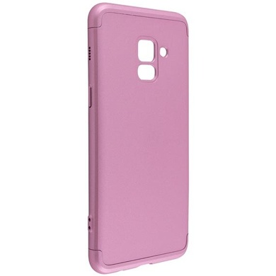 Пластиковая накладка GKK LikGus 360 градусов для Samsung A530 Galaxy A8 (2018), Розовый / Rose Gold