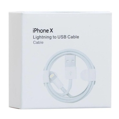 Дата кабель Foxconn для Apple iPhone USB to Lightning (AAA grade) (2m) (box, no logo) Белый
