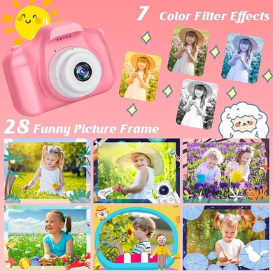 Детская фотокамера D32 Pink