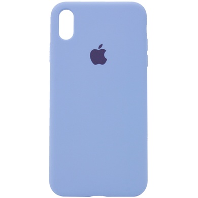 Чохол Silicone Case Full Protective (AA) для Apple iPhone XS Max (6.5 "), Голубой / Lilac Blue