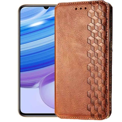 Кожаный чехол книжка GETMAN Cubic (PU) для Samsung Galaxy M31 Коричневый