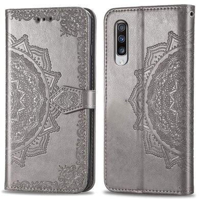 Кожаный чехол (книжка) Art Case с визитницей для Samsung Galaxy A70 (A705F) Серый