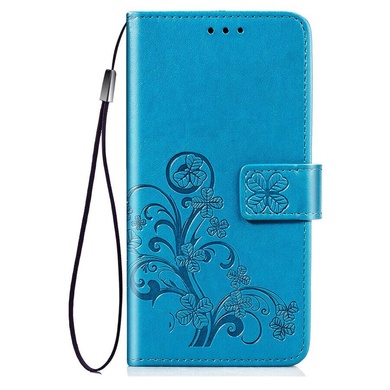 Кожаный чехол (книжка) Four-leaf Clover с визитницей для Xiaomi Redmi K30 / Poco X2