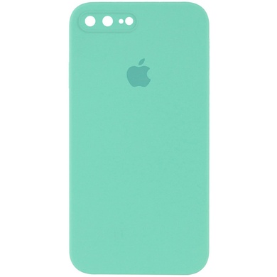 Чехол Silicone Case Square Full Camera Protective (AA) для Apple iPhone 7 plus / 8 plus (5.5") Бирюзовый / Turquoise
