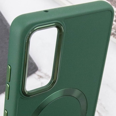 TPU чохол Bonbon Metal Style with MagSafe для Samsung Galaxy S24, Зелений / Army green