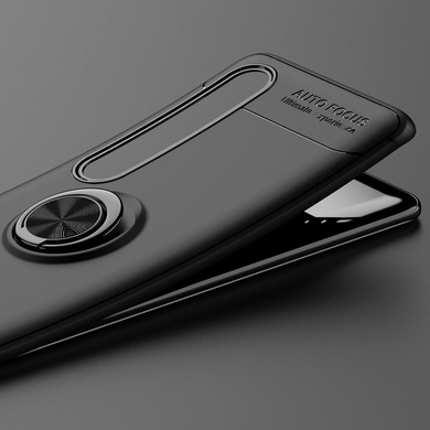 TPU чохол Deen ColorRing під магнітний тримач (opp) для Xiaomi Mi 10 / Mi 10 Pro, Черный / Черный