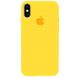 Чохол Silicone Case Full Protective (AA) для Apple iPhone X (5.8 ") / XS (5.8"), Желтый / Canary Yellow