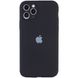 Чехол Silicone Case Full Camera Protective (AA) для Apple iPhone 12 Pro (6.1") Черный / Black