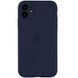 Чехол Silicone Case Full Camera Protective (AA) для Apple iPhone 12 (6.1") Темно-синий / Midnight blue