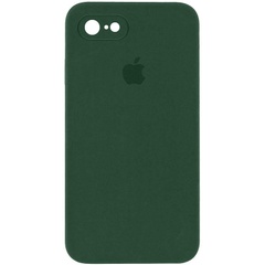 Чехол Silicone Case Square Full Camera Protective (AA) для Apple iPhone 7 / 8 / SE (2020) (4.7") Зеленый / Cyprus Green