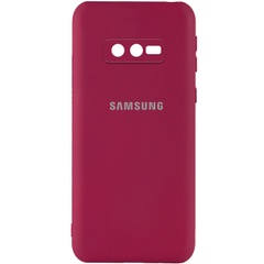 Чехол Silicone Cover My Color Full Camera (A) для Samsung Galaxy S10e Бордовый / Marsala