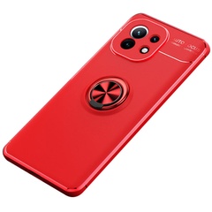 TPU чохол Deen ColorRing під магнітний тримач (opp) для Xiaomi Mi 11, Красный / Красный