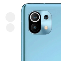 Гнучке захисне скло 0.18mm на камеру (тех.пак) для Xiaomi Mi 11, Прозорий