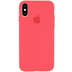 Чохол Silicone Case Full Protective (AA) для Apple iPhone XS Max (6.5 "), Кавуновий / Watermelon red