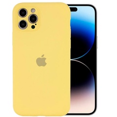 Чохол Silicone Case Full Camera Protective (AA) для Apple iPhone 14 Pro Max (6.7"), Желтый / Mellow Yellow