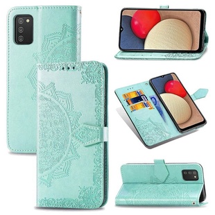 Кожаный чехол (книжка) Art Case с визитницей для Samsung Galaxy A03s Бирюзовый