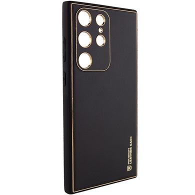 Кожаный чехол Xshield для Samsung Galaxy S21 Ultra Черный / Black