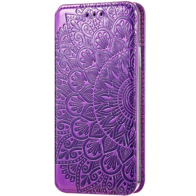 Шкіряний чохол книжка GETMAN Mandala (PU) для Samsung Galaxy S20 FE, Фіолетовий
