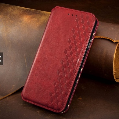 Кожаный чехол книжка GETMAN Cubic (PU) для Samsung Galaxy M31 Красный