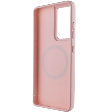 TPU чохол Bonbon Metal Style with MagSafe для Samsung Galaxy S21 Ultra, Рожевий / Light pink
