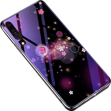 TPU + Glass чохол Fantasy з глянцевими торцями для Huawei P30, Пузырьки и цветы