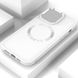 TPU чехол Bonbon Metal Style with MagSafe для Apple iPhone 15 (6.1") Белый / White