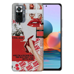 TPU чехол Kisses для Xiaomi Redmi Note 10 Pro, Red lips