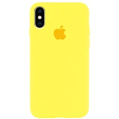Чохол Silicone Case Full Protective (AA) для Apple iPhone X (5.8 ") / XS (5.8"), Желтый / Yellow