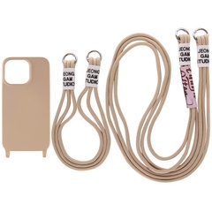 Чохол TPU two straps California для Apple iPhone 13 Pro Max (6.7"), Бежевий / Antique White