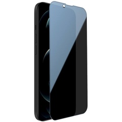 Захисне скло Privacy 5D (full glue) (тех.пак) для Apple iPhone 13 / 13 Pro / 14 (6.1"), Чорний
