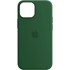 Кожаный чехол Leather Case (AA Plus) with MagSafe для Apple iPhone 13 (6.1") Shirt Green