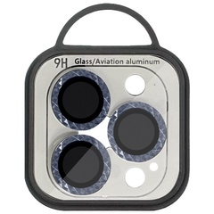 Защитное стекло Metal Shine на камеру (в упак.) для Apple iPhone 12 Pro / 11 Pro / 11 Pro Max Синий / Blue