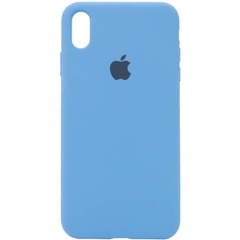 Чехол Silicone Case Full Protective (AA) для Apple iPhone XR (6.1") Голубой / Cornflower