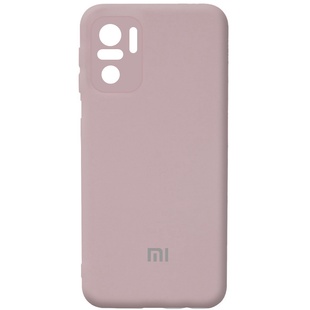 Чехол Silicone Cover Full Camera (AA) для Xiaomi Redmi Note 10 / Note 10s Серый / Lavender