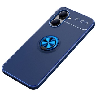 TPU чехол Deen ColorRing под магнитный держатель (opp) для Realme C33 Синий / Синий