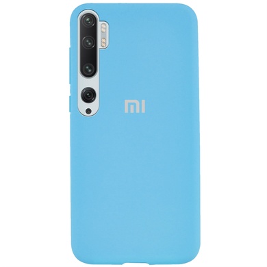 Чехол Silicone Cover Full Protective (AA) для Xiaomi Mi Note 10 / Note 10 Pro / Mi CC9 Pro Голубой / Light Blue
