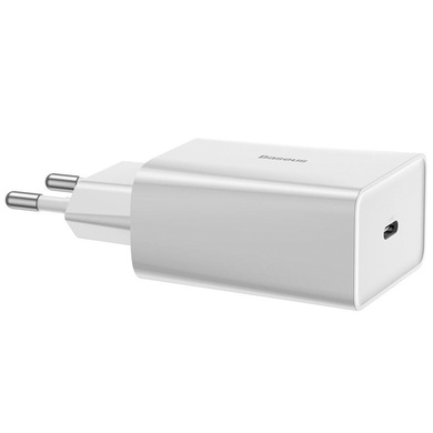 МЗП Baseus Speed Mini PD Charger 18W Type-C with Mini White Cable Type-C to Lightning PD 18W, Белый