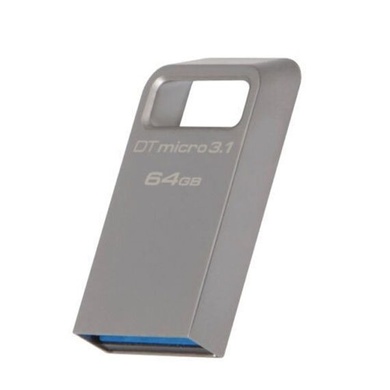 Флеш накопитель USB 3.0 Kingston DTMicro USB 3.1/3.0 Type-A 64GB, Серый