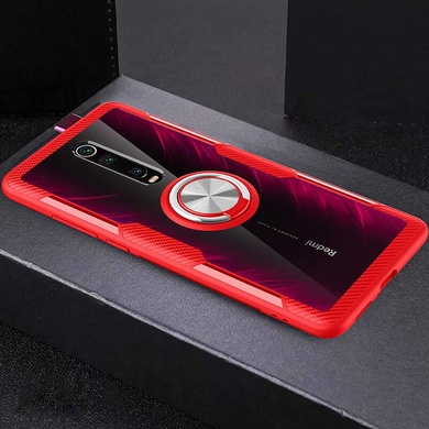 TPU+PC чехол Deen CrystalRing for Magnet (opp) для Xiaomi Redmi K20 / K20 Pro / Mi9T / Mi9T Pro Бесцветный / Красный