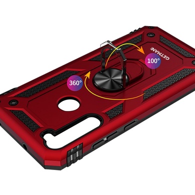 Ударопрочный чехол GETMAN Serge Ring for Magnet для Samsung Galaxy A21 Красный