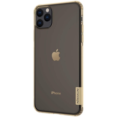 TPU чехол Nillkin Nature Series для Apple iPhone 11 Pro Max (6.5") Золотой (прозрачный)