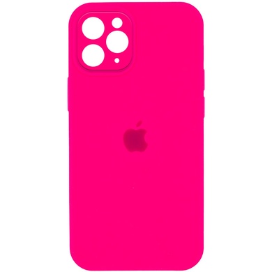 Чехол Silicone Case Full Camera Protective (AA) для Apple iPhone 12 Pro Max (6.7") Розовый / Barbie pink