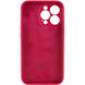 Чехол Silicone Case Full Camera Protective (AA) для Apple iPhone 15 Pro Max (6.7") Красный / Rose Red