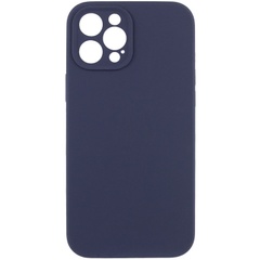 Чехол Silicone Case Full Camera Protective (AA) NO LOGO для Apple iPhone 12 Pro Max (6.7") Темно-синий / Midnight blue