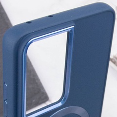 TPU чехол Bonbon Metal Style with MagSafe для Samsung Galaxy S21 Ultra Синий / Cosmos Blue
