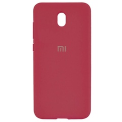 Чехол Silicone Cover Full Protective (AA) для Xiaomi Redmi 8a Розовый / Hot Pink