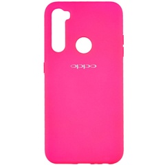 Чехол Silicone Cover Full Protective (A) для OPPO Realme C3, Розовый / Barbie pink