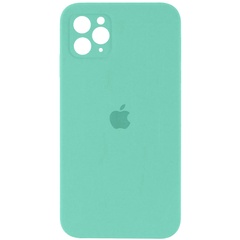 Чехол Silicone Case Square Full Camera Protective (AA) для Apple iPhone 11 Pro (5.8") Бирюзовый / Turquoise